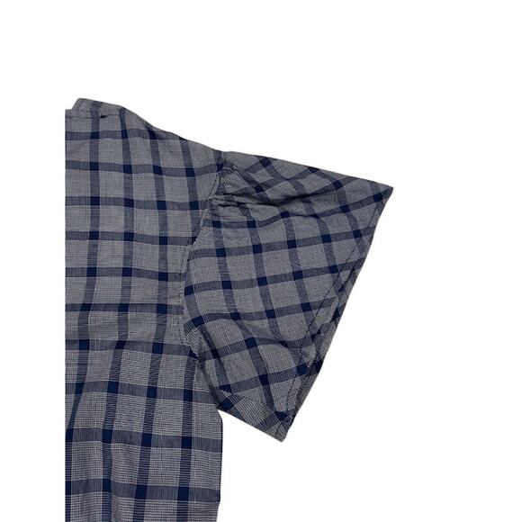 PENDLETON Navy Blue White Windowpane Plaid Boatneck blouse Gift NWT Women's XL - Picture 5 of 9